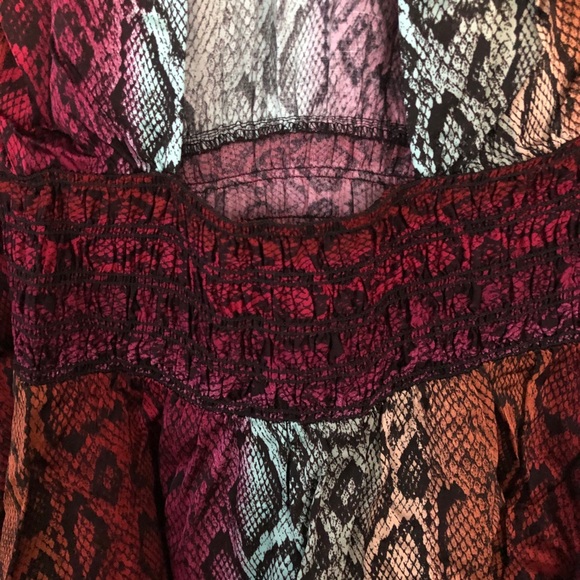 AFRM Snake Ombré Violaine Long Sleeve Dress - Picture 7 of 12